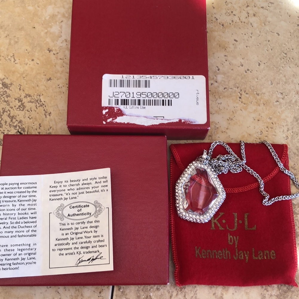 Kenneth Jay Lane Crystal Long Necklace Cutting Edge